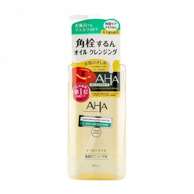 AHA Гидрофильное масло для снятия макияжа с фруктовыми кислотами для нормальной и комбинированной кожи, 200 мл